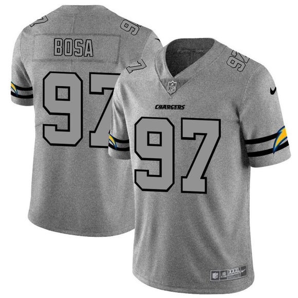 black and white chargers jersey